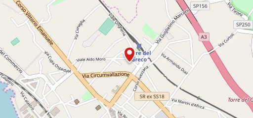 Pizzeria Rosso corallo (O Sarracino) sur la carte