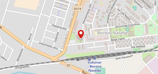 Pizzeria PoPizza Vukovar sur la carte