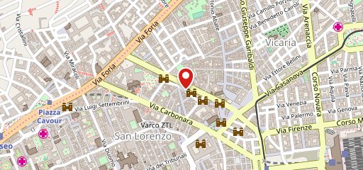 Pizzeria e trattoria taxi sulla mappa