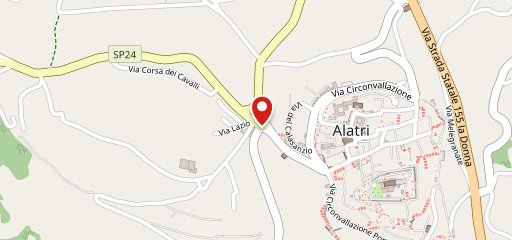 Pizzeria Virzi sur la carte