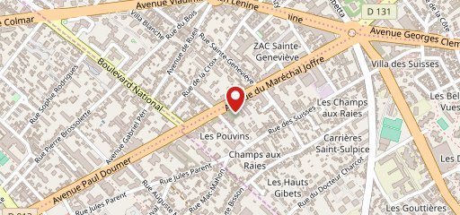 POINT B Nanterre sur la carte