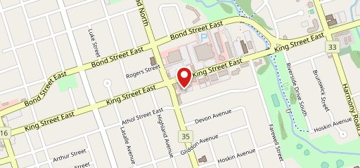 Portly Piper Pub Oshawa sur la carte