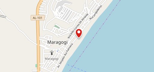 Praia burguer no mapa