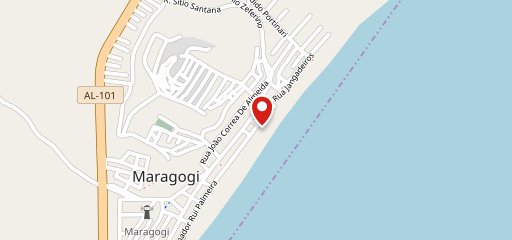 Parmegianno Maragogi no mapa