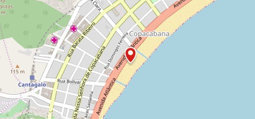 Praia Skol Copacabana no mapa