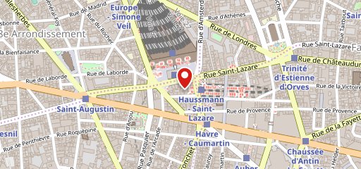 KFC Paris Saint Lazare sur la carte