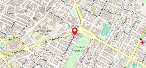 QCorner-Forlì sur la carte