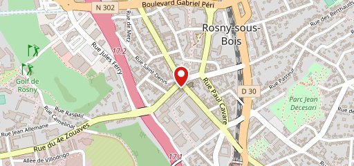 QG Rosny sur la carte