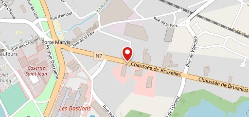 Quai des bananes Tournai sur la carte