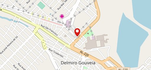 Que Delicia Churrascaria e Pizzaria no mapa