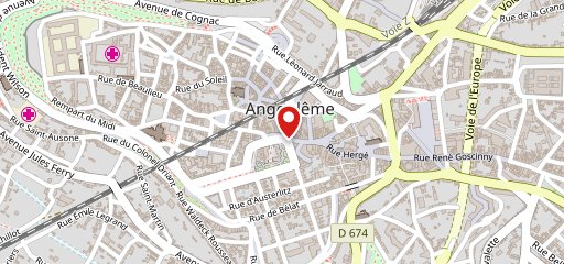 Quick Angoulême CV sur la carte