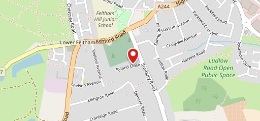 Raob Hall feltham on map