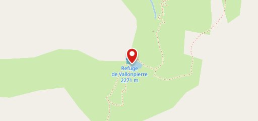 Refuge de Vallonpierre sur la carte