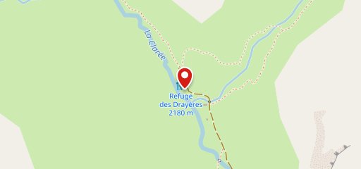 Refuge des Drayères sur la carte