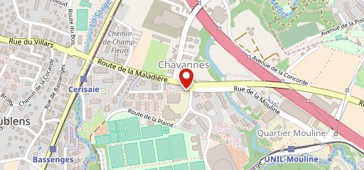 Le Café de Chavannes sur la carte