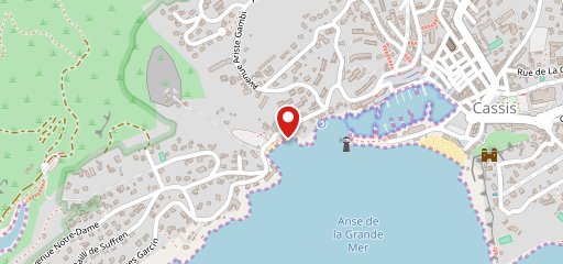 Hotel de la plage cassis sur la carte