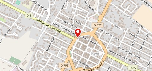 Revel pizza sur la carte