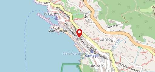 La grotta sopra Il mare camogli sulla mappa