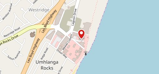 Rockets Beach Club Umhlanga on map