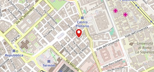 ristorante rossi sulla mappa