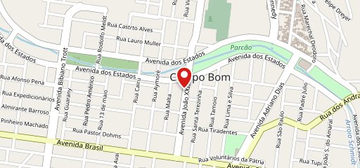 Rota do Frango no mapa