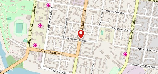 Kafe Shashlychnaya "Strelka " sur la carte