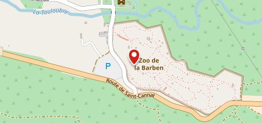 snack zoo la Barben sur la carte