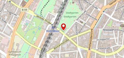 Stadtgarten Köln sur la carte