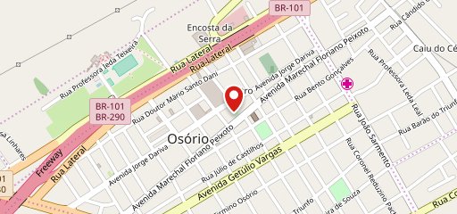 Subway Osório no mapa