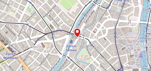 Subway Zürich Sihl sulla mappa