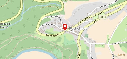 Taverne de Rochehaut sur la carte