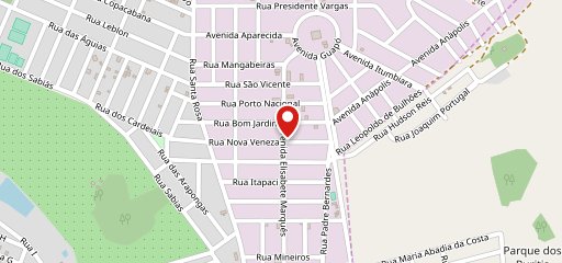 Tendas Burguer e Pizzaria no mapa