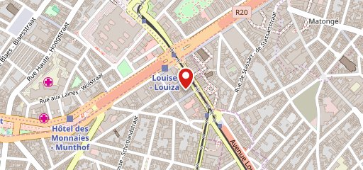 HUGGYS Bruxelles 2 - arrêt Louise sur la carte