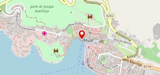 Seven Hvar sur la carte