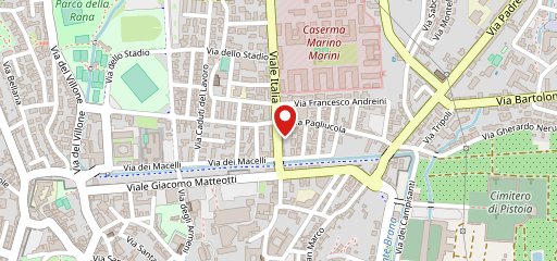 The street aperifood Pistoia sulla mappa