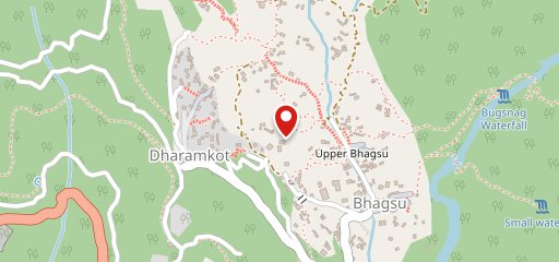 Trimurti garden Cafe and Homestay Dharamkot on map