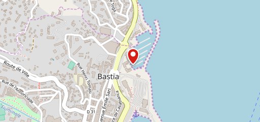 U Ghjucatoghju Bastia Port de Toga sur la carte