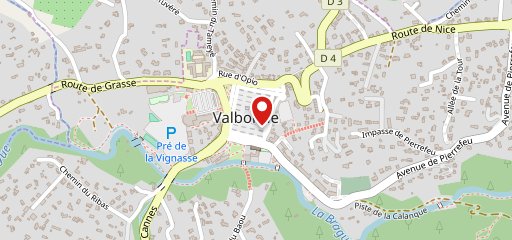 Valbonnne sur la carte