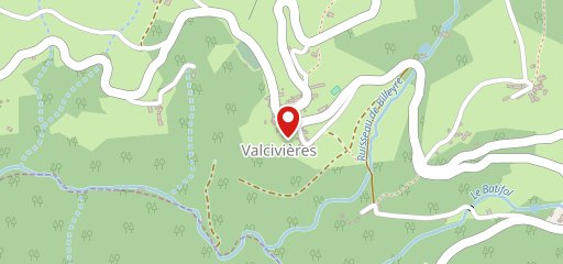 Auberge de Valcivières sur la carte