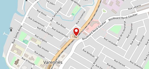 Varennes Pizzeria sur la carte