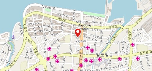 Jongno 3ga potato soup (gamja-tang) on map