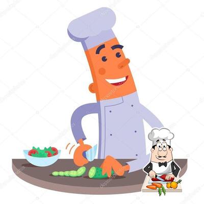 Peça culinária cozido pelo chef