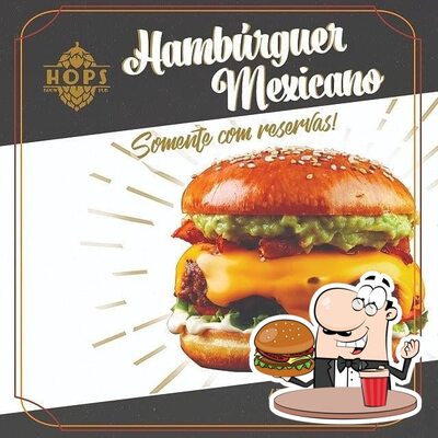Experimente um hambúrguer no Hops Cervejas Artesanais