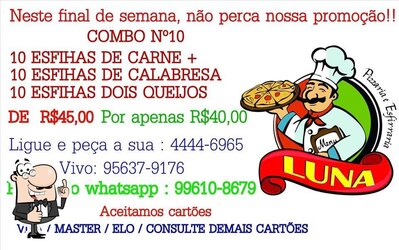 A marca do Pizzaria e esfiharia Luna