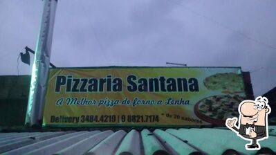 A publicidade apresenta informações sobre o Pizzaria Santana