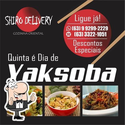 Aqui está a publicidade do Shiro Delivery