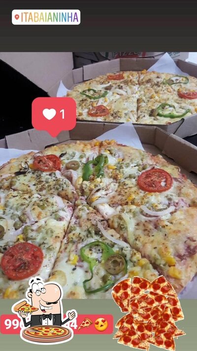 Escolha pizza no Guig's Pizza