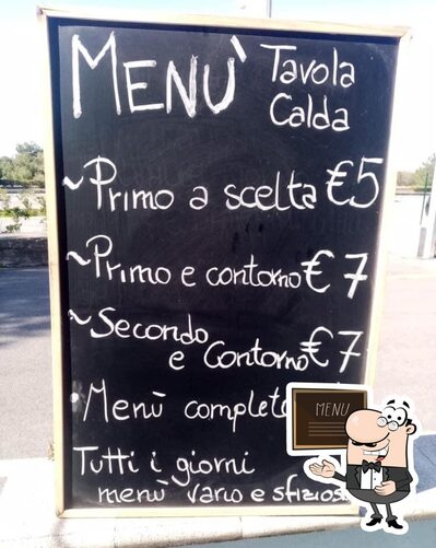 Il menu sulla lavagna mostra le opzioni possibili