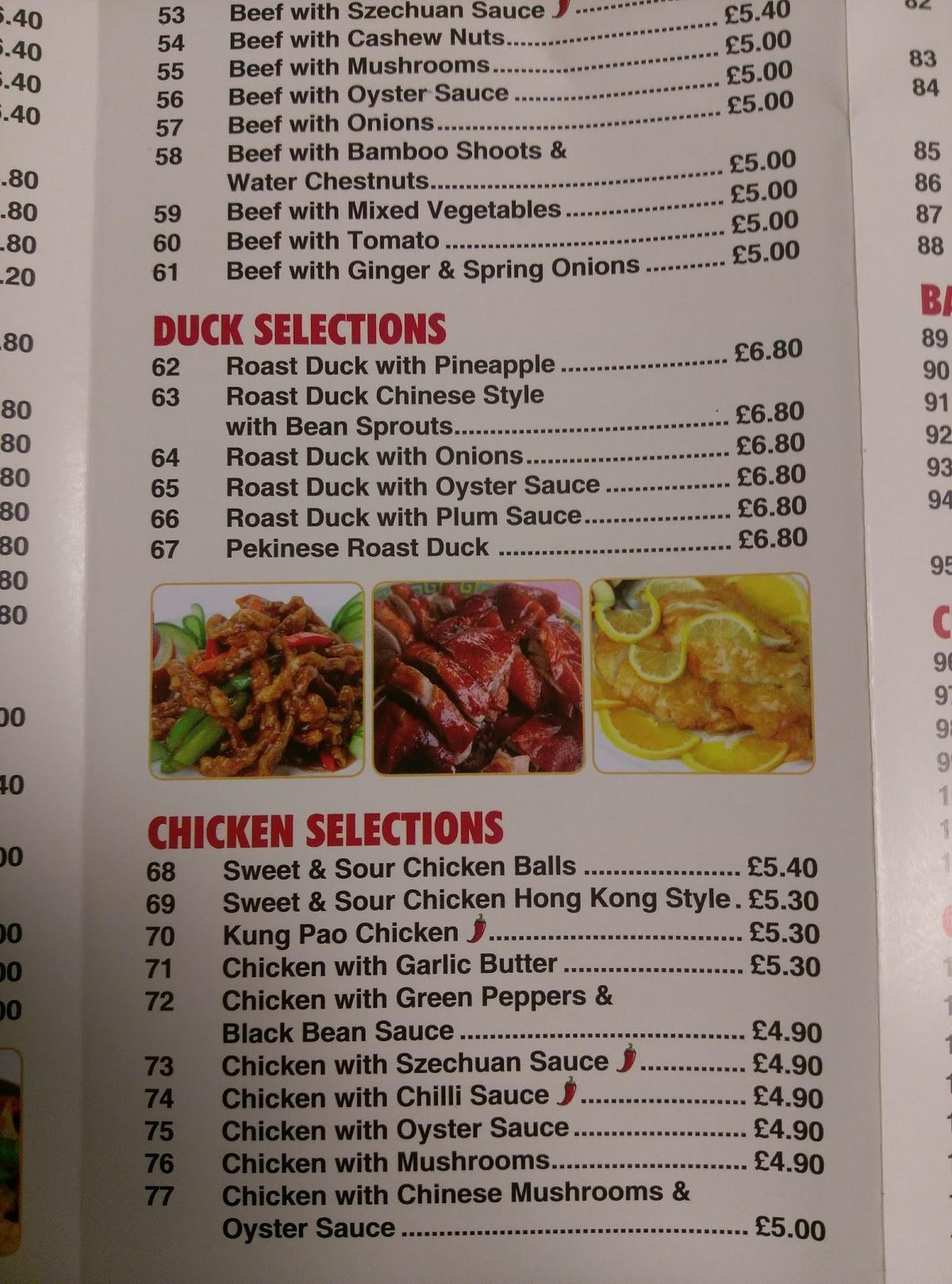 Menu at Wing Hing Chinese fast food, Wickford, 310 Southend Rd