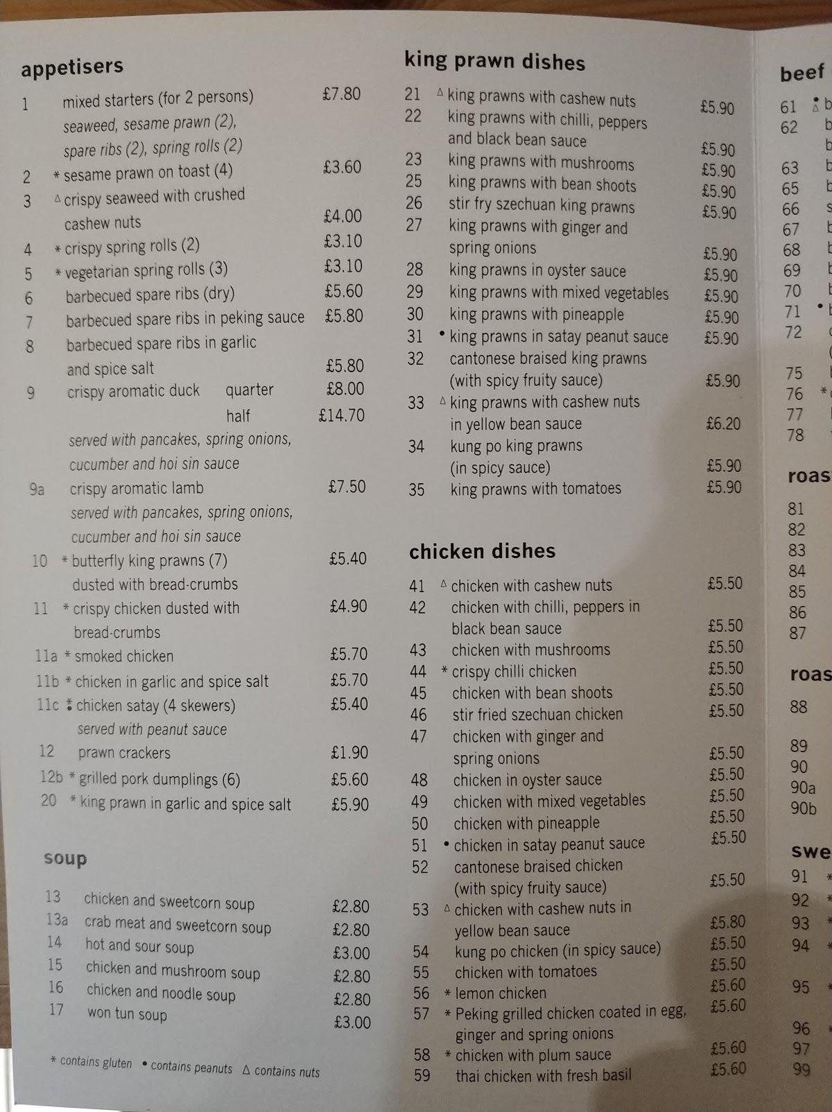 Menu at J3 Chinese Takeaway restaurant, Bracknell